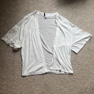 White tshirt cardigan